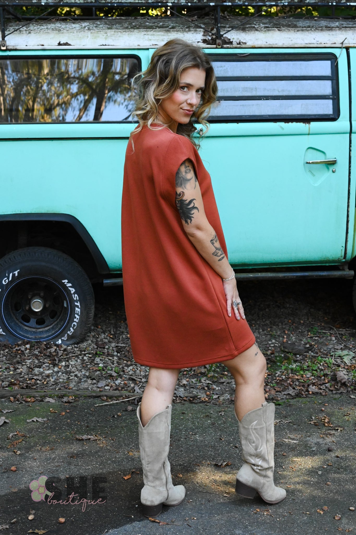 Orange Fiona Dress - She Chester