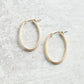 oval gold 1" hoop - textured - She Chester
