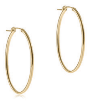 Oval Gold 2'' Hoop - Smooth - She Chester