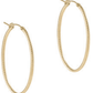 Oval Gold 2'' Hoop - Textured - She Chester
