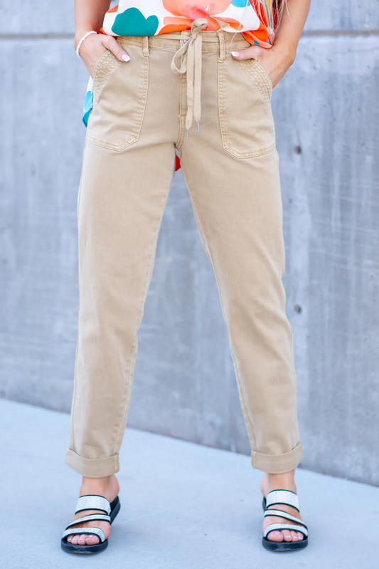 Khaki Cuffed Jogger -