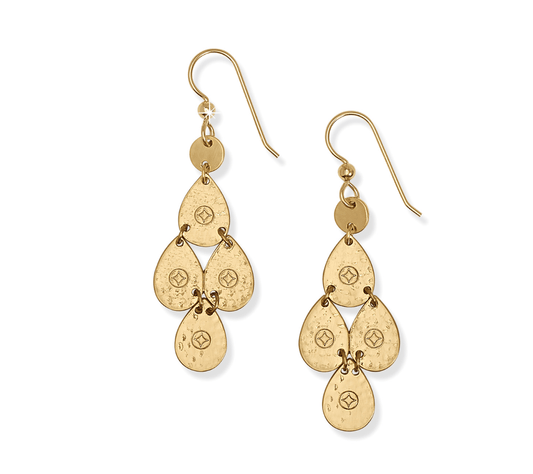 Palm Canyon Small Teardrop Gold French Wire Earring - She Chester