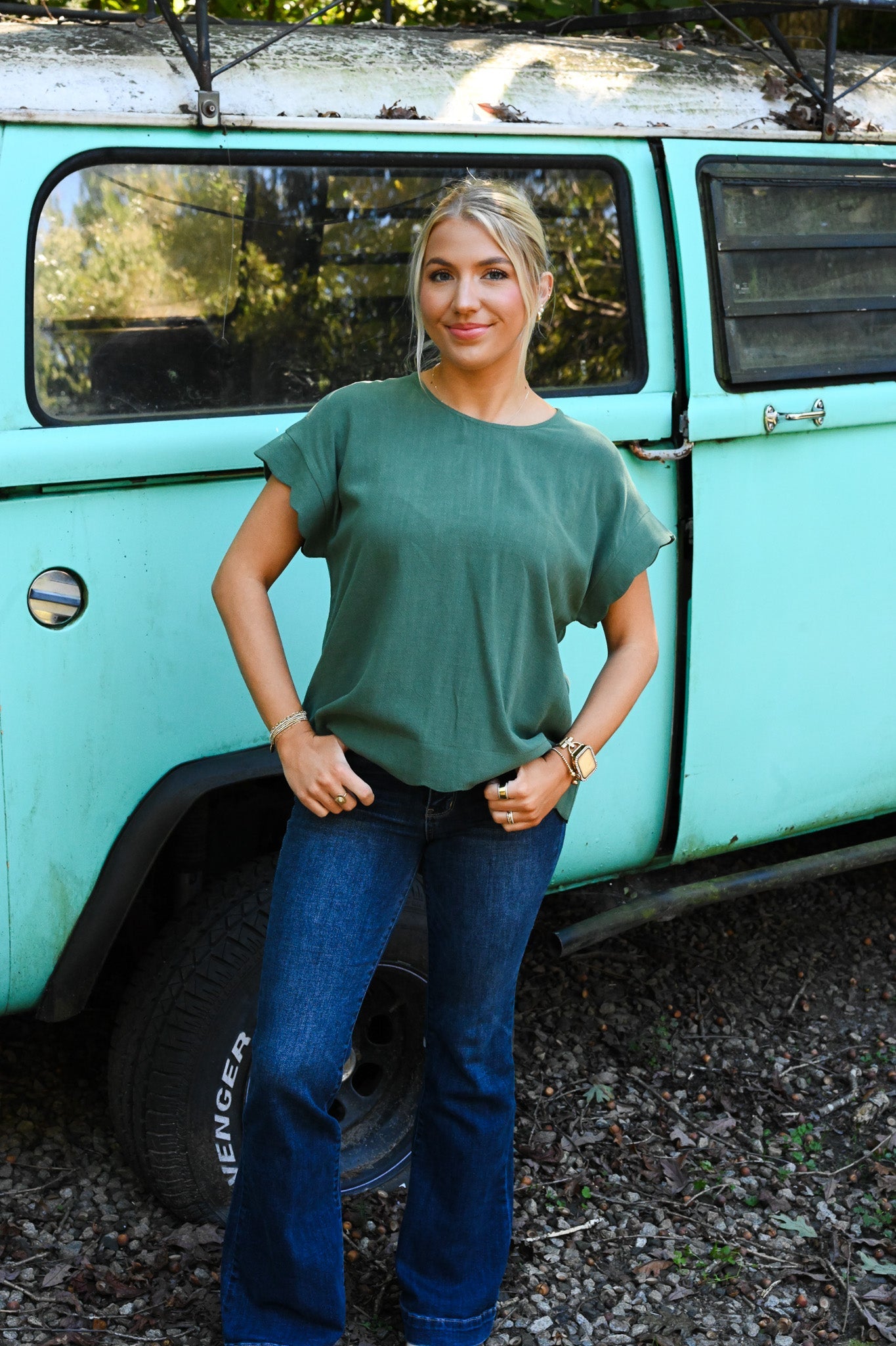Palm Green Ellis Top - She Chester