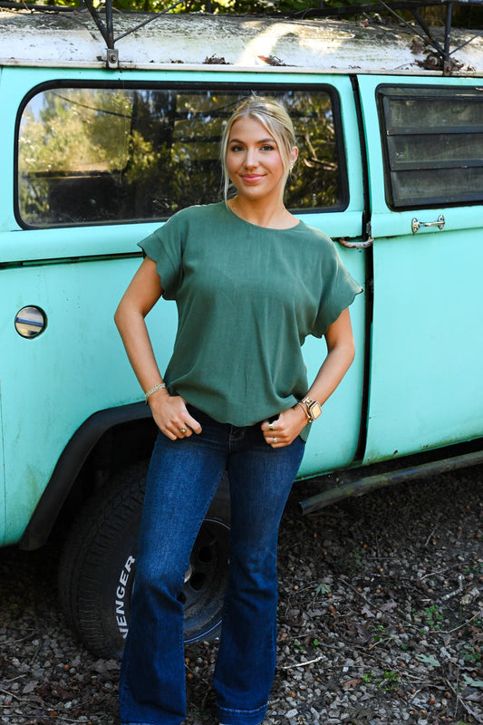 Palm Green Ellis Top - She Chester