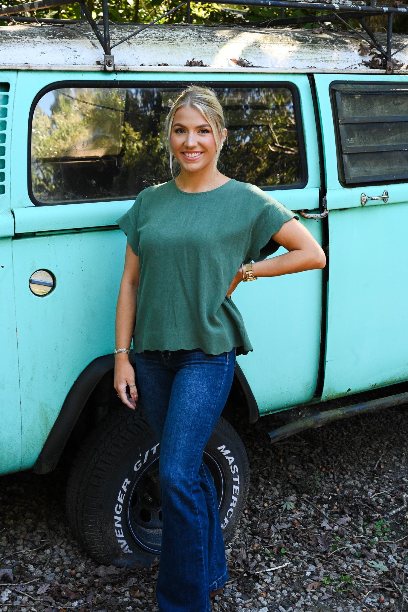 Palm Green Ellis Top - She Chester