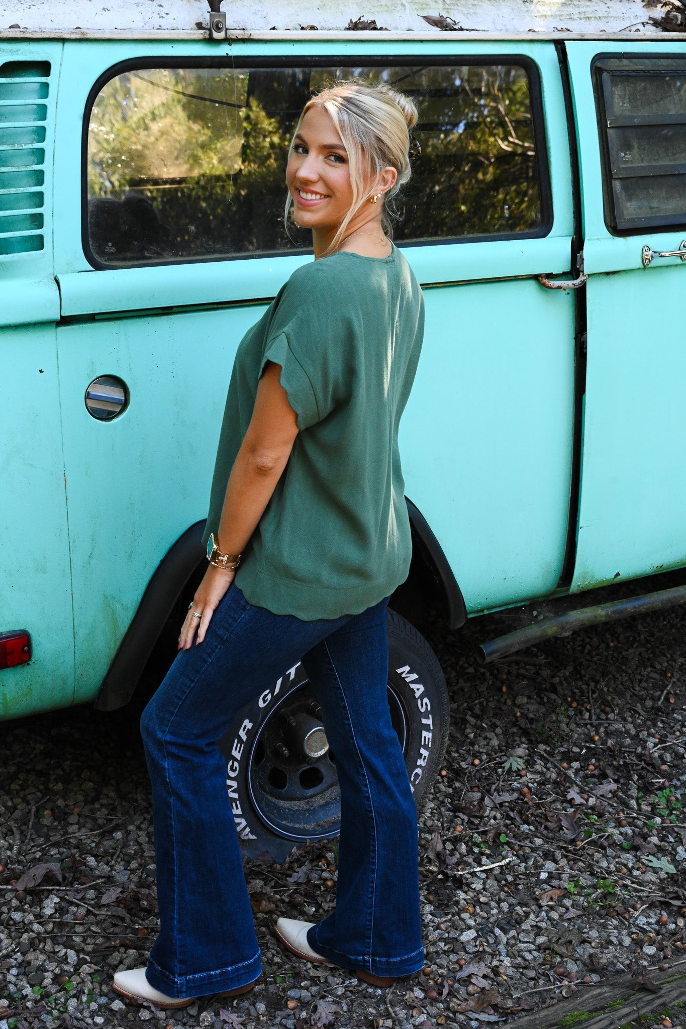 Palm Green Ellis Top - She Chester