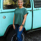 Palm Green Ellis Top - She Chester