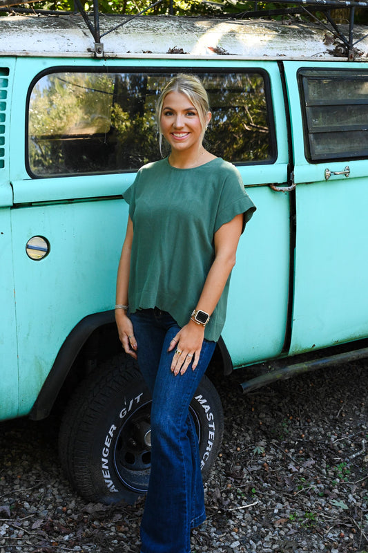 Palm Green Ellis Top - She Chester