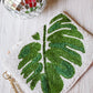 Palm Leaves White Beaded Pouch With Chain - She Chester