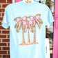 Palm with Bow Mineral Wash Tee - She Chester