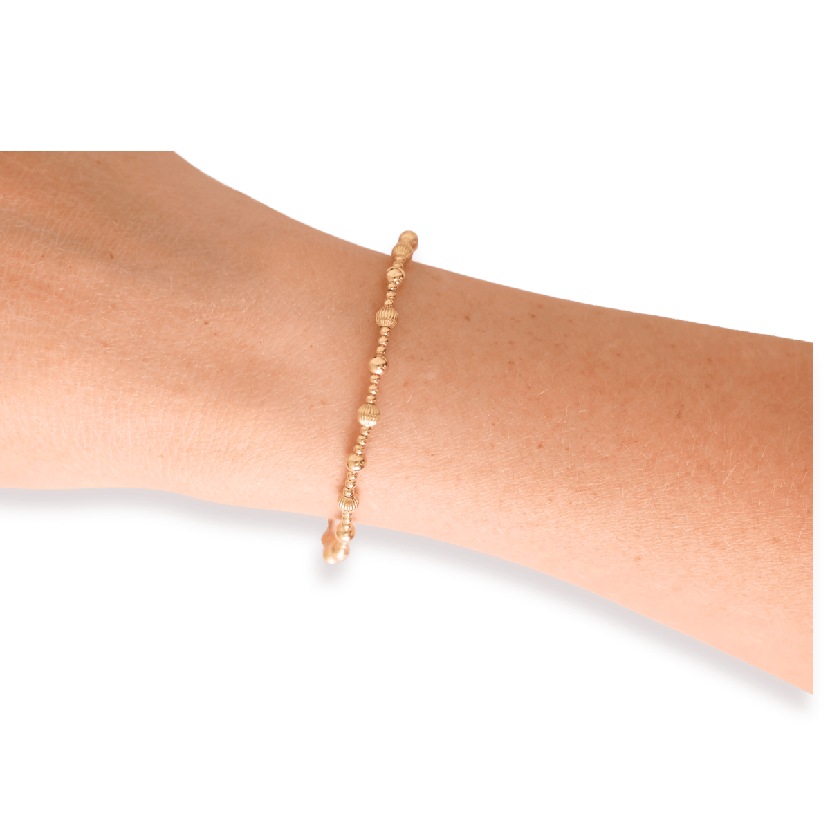 Palmer Fluted Bracelet in Gold: Standard 6.75 Inch - She Chester