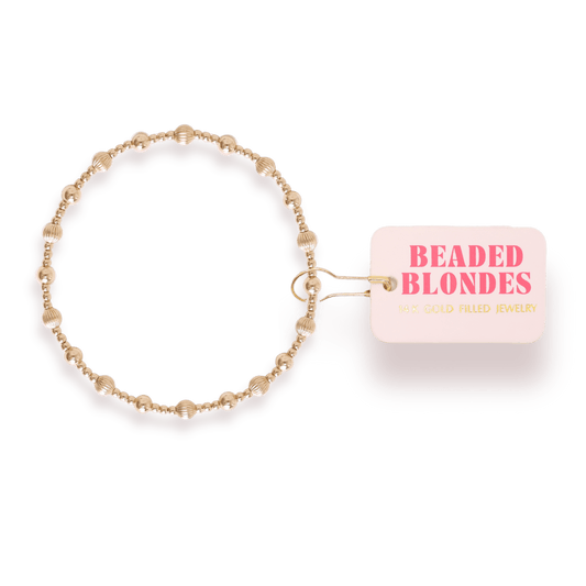 Palmer Fluted Bracelet in Gold: Standard 6.75 Inch - She Chester