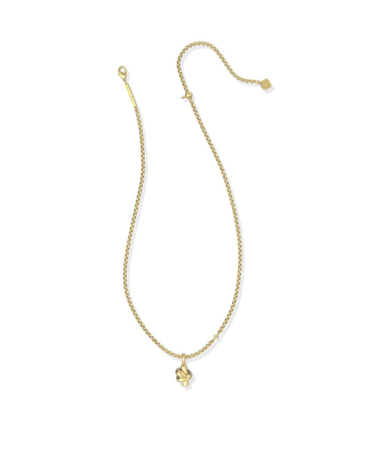 PARKER KNOT SHORT PENDANT NECKLACE GOLD - She Chester
