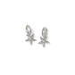 PARKER STARFISH HUGGIE EARRINGS VINTAGE SILVER - She Chester