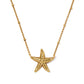 PARKER STARFISH METAL SHORT PENDANT NECKLACE VINTAGE GOLD - She Chester