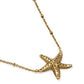 PARKER STARFISH METAL SHORT PENDANT NECKLACE VINTAGE GOLD - She Chester