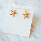 PARKER STARFISH METAL STUD EARRINGS VINTAGE GOLD - She Chester