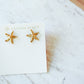 PARKER STARFISH METAL STUD EARRINGS VINTAGE GOLD - She Chester