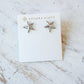 PARKER STARFISH METAL STUD EARRINGS VINTAGE SILVER - She Chester