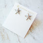 PARKER STARFISH METAL STUD EARRINGS VINTAGE SILVER - She Chester