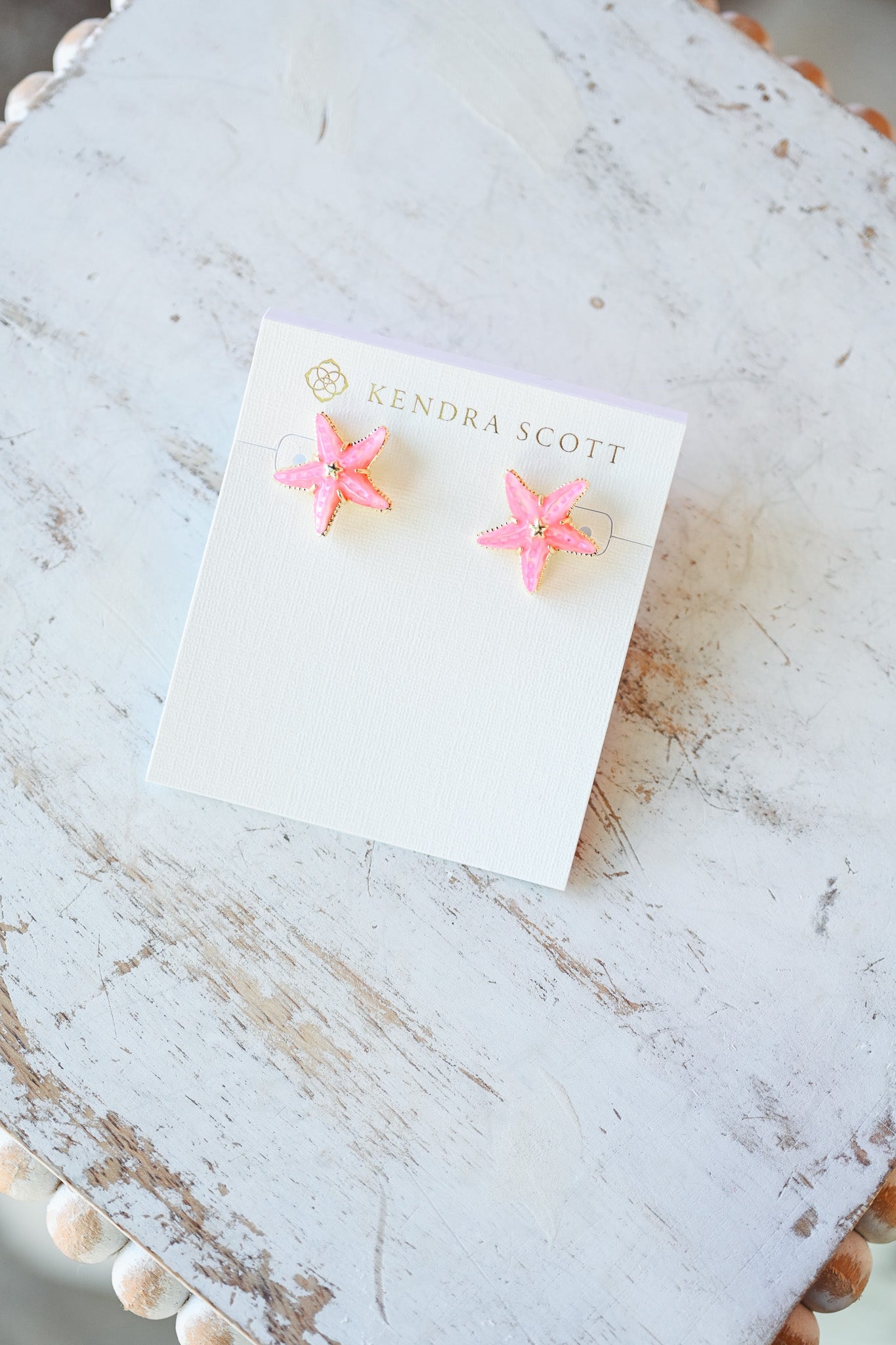 PARKER STARFISH SHORT PENDANT NECKLACE GOLD BRIGHT PINK MOTHER OF PEARL - She Chester