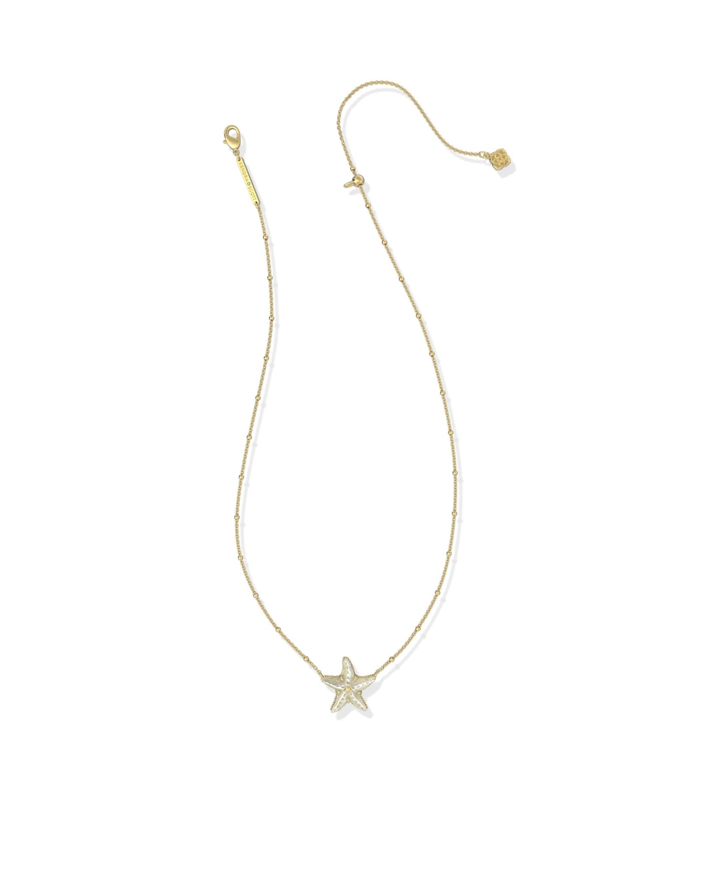 PARKER STARFISH SHORT PENDANT NECKLACE GOLD NATURAL MOTHER OF PEARL - She Chester