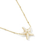 PARKER STARFISH SHORT PENDANT NECKLACE GOLD NATURAL MOTHER OF PEARL - She Chester