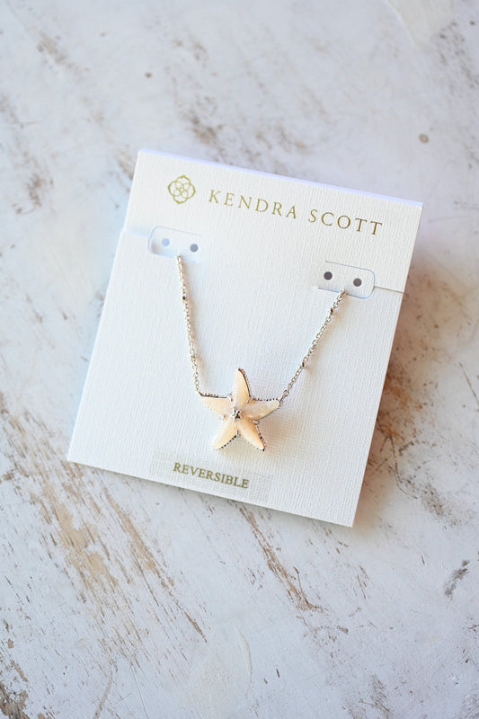 PARKER STARFISH SHORT PENDANT NECKLACE SILVER NATURAL MOTHER OF PEARL - She Chester