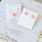 PARKER STARFISH STUD EARRINGS GOLD BRIGHT PINK MOTHER OF PEARL - She Chester