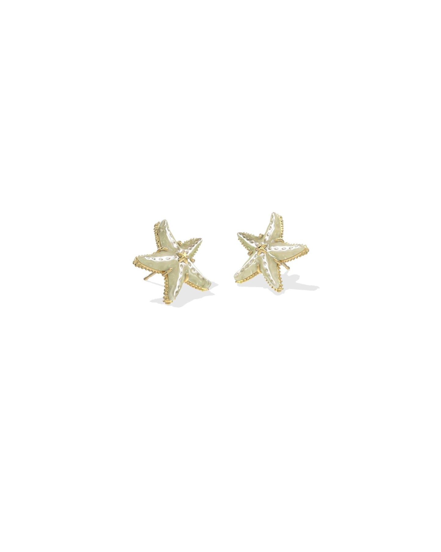PARKER STARFISH STUD EARRINGS GOLD NATURAL MOTHER OF PEARL - She Chester