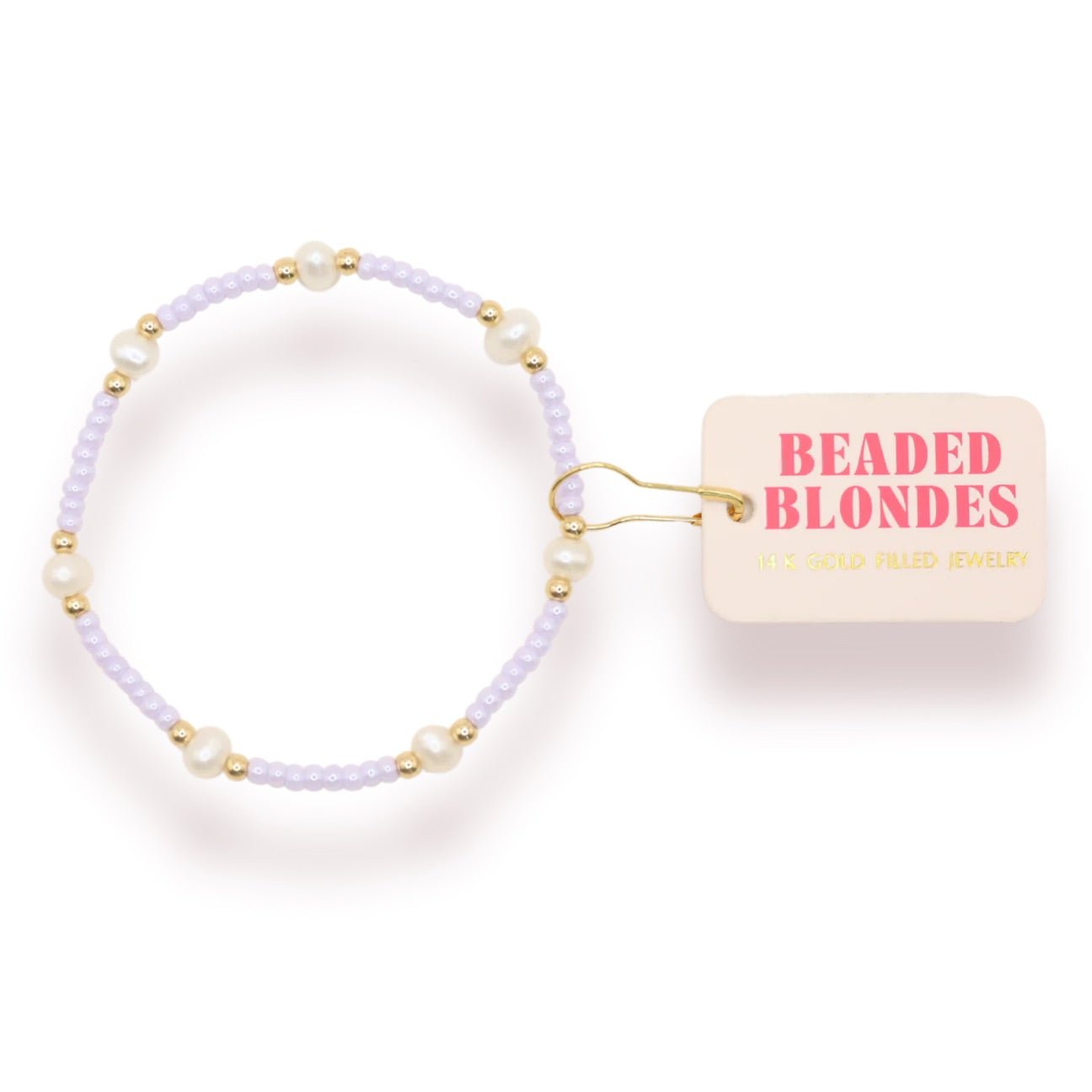 Pastel Lilac Pearl Bracelet Standard Size - She Chester