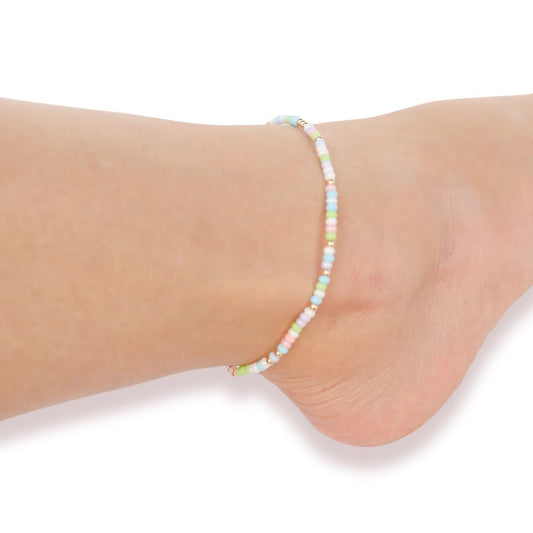 Pastel Spring Anklet BB Bracelet Standard Size - She Chester