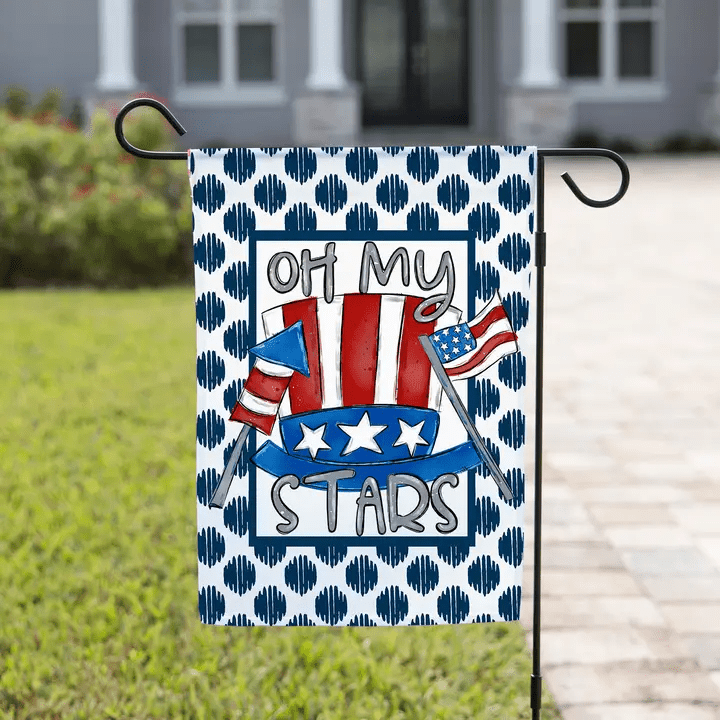 Patriotic Oh My Stars 12x18 Flag - She Chester