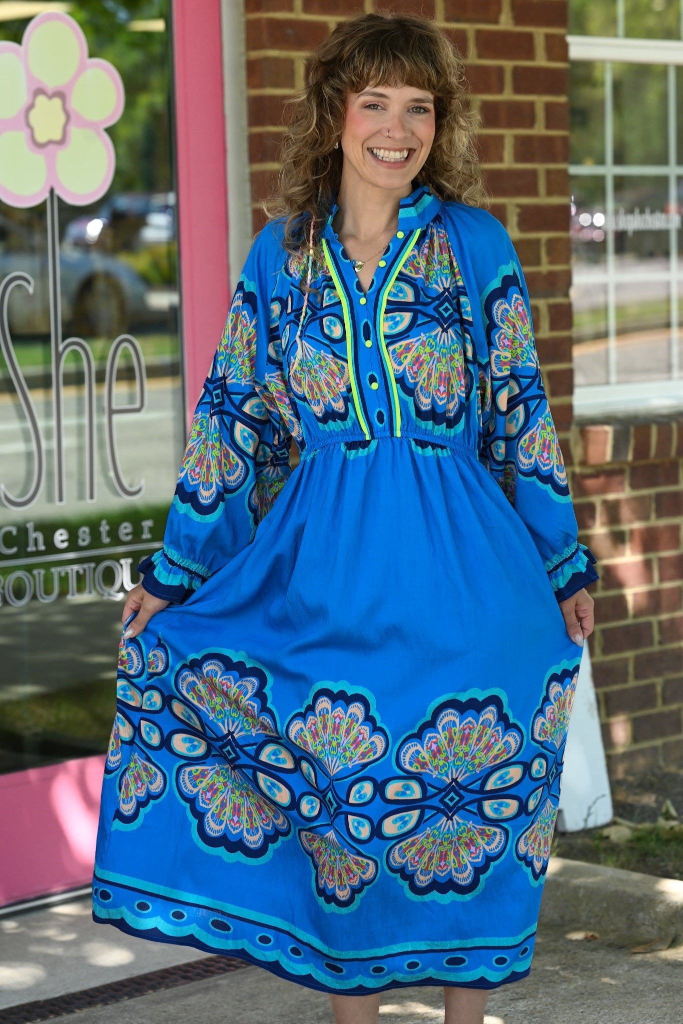 Peacock Love Maxi Dress - She Chester