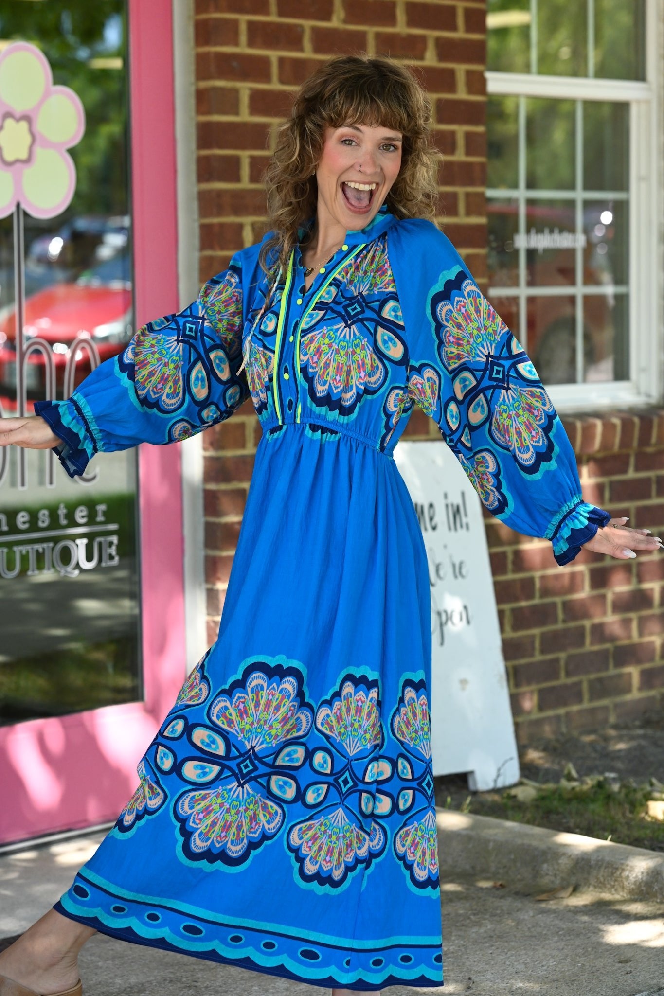 Peacock Love Maxi Dress - She Chester