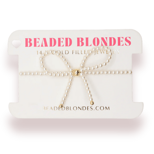 Pearl Bow Bracelet Standard Size - She Chester