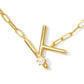 Pearl Letter Gold Pendant Necklace - She Chester