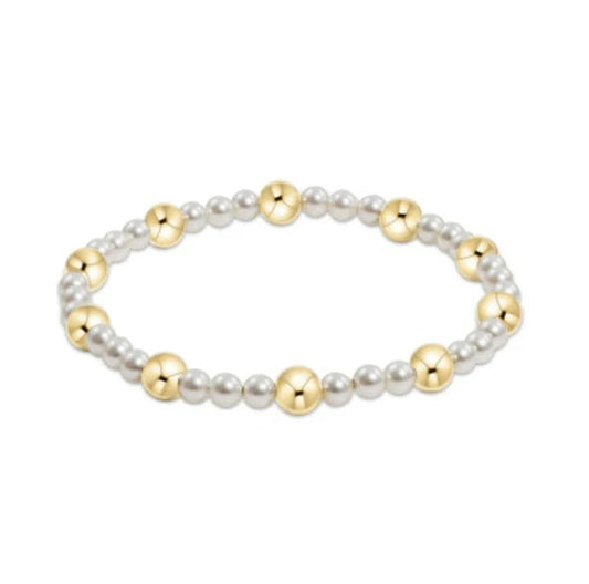 Pearl Sincerity Bracelet 6mm Gold - She Chester