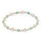 PEARL SINCERITY PATTERN 4MM BEAD BRACELET - AMAZONITE - She Chester