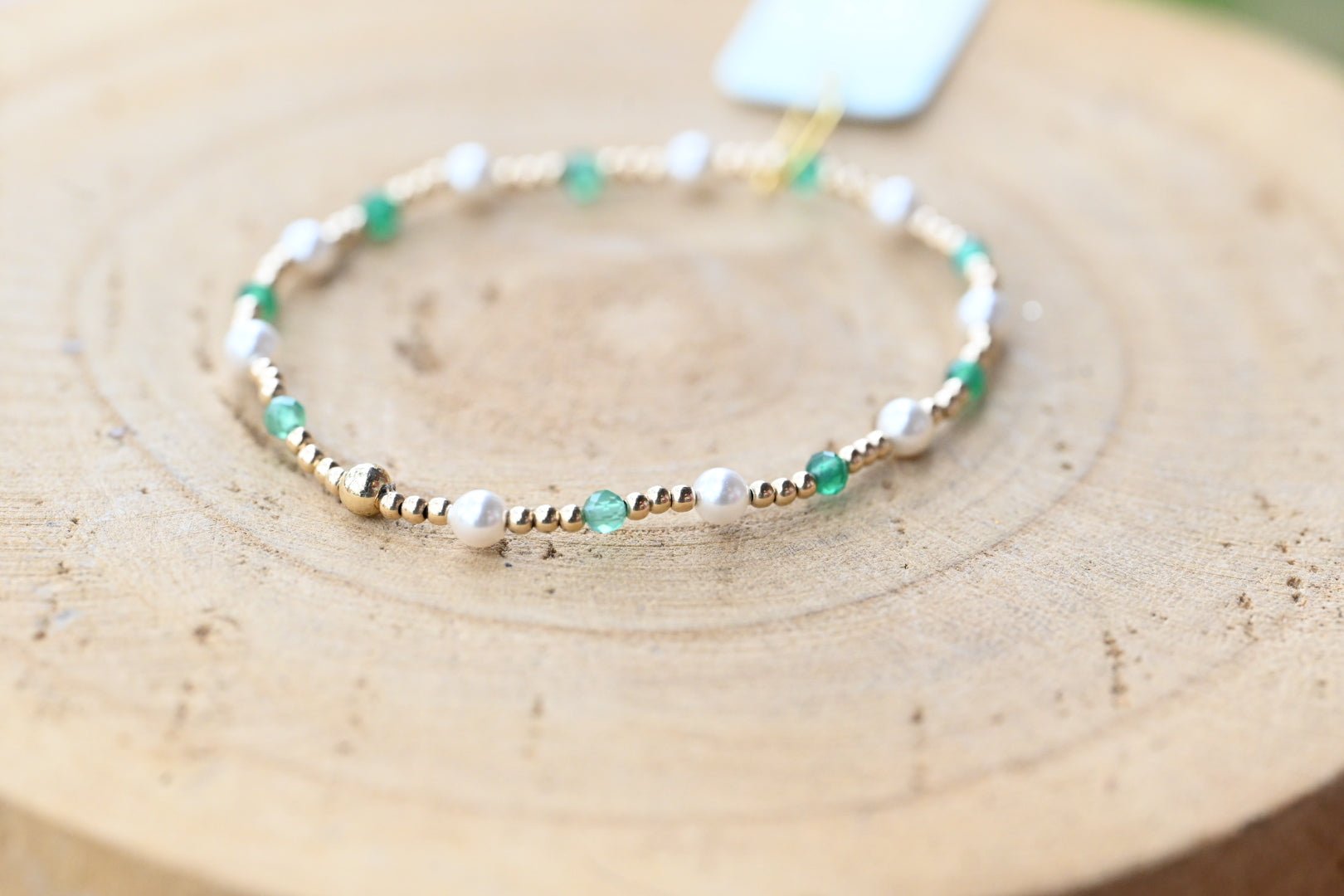 Pearl Sincerity Pattern 4mm Bead Bracelet - Green - She Chester