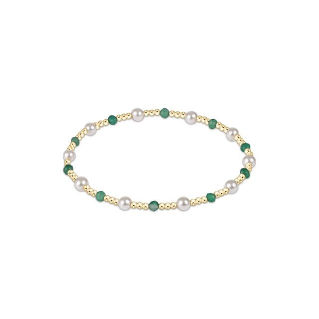Pearl Sincerity Pattern 4mm Bead Bracelet - Green - She Chester