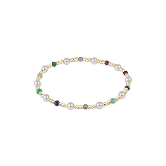 Pearl Sincerity Pattern 4mm Bead Bracelet - Hot Mess - She Chester