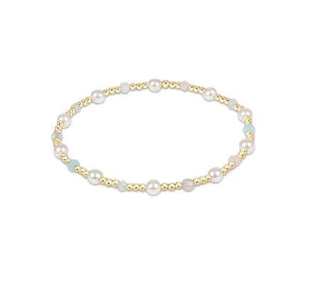 PEARL SINCERITY PATTERN 4MM BEAD BRACELET - HOT MESS SS25 - She Chester