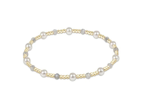 PEARL SINCERITY PATTERN 4MM BEAD BRACELET - LABRADORITE - She Chester