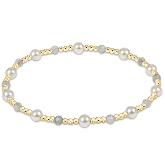Pearl Sincerity Pattern 4mm Bead Bracelet Labradorite - She Chester