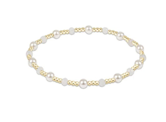 PEARL SINCERITY PATTERN 4MM BEAD BRACELET - MOONSTONE - She Chester
