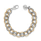 Pebble Link Two Tone Bracelet JF0377 - She Chester