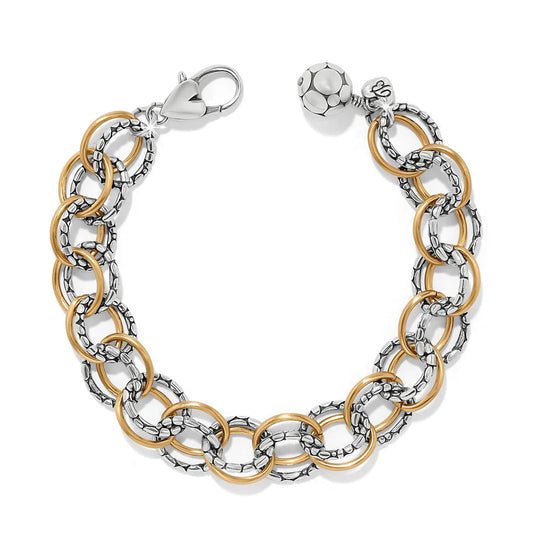 Pebble Link Two Tone Bracelet JF0377