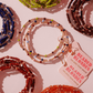Penelope Bracelet in Light Pink and Maroon: Standard 6.75 inch - She Chester