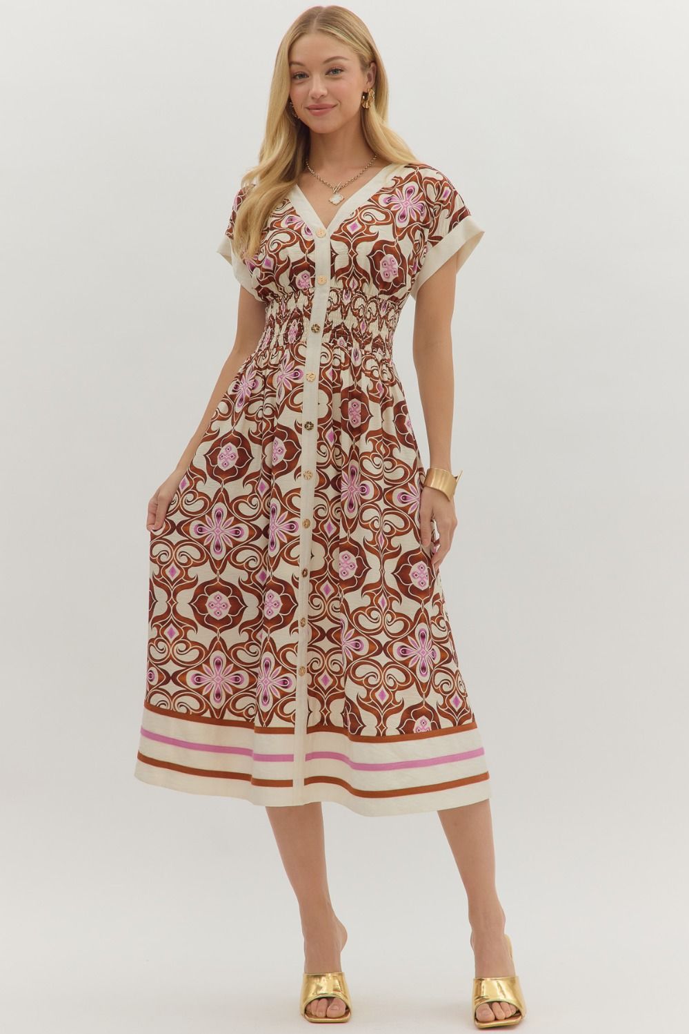 Petey Printed Maxi Dress - She Chester